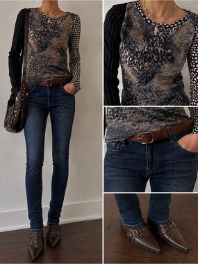 Vintage Jean Paul Gaultier Dark Blue Slim Straight Jeans